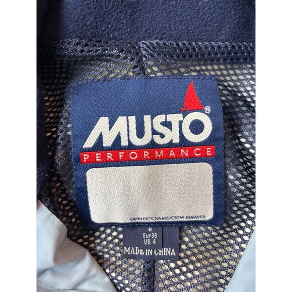 Musto Performance Light Blue Hooded Jacket With Zipper Pockets us4 - Picture 10 of 14